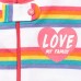 ชุดนอนเด็ก Baby And Toddler Girls Long Sleeve Rainbow Family Love Stripe And Printed Stretchie 2-Pack