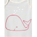 บอดี้สูทเด็ก GAP Embellished whale stripe flutter bodysuit