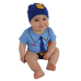 เสื้อผ้าเด็ก Sozo Unisex-Baby Newborn Police Bodysuit and Cap Set