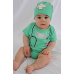 เสื้อผ้าเด็ก Sozo Unisex-Baby Newborn Doctor Bodysuit and Cap Set